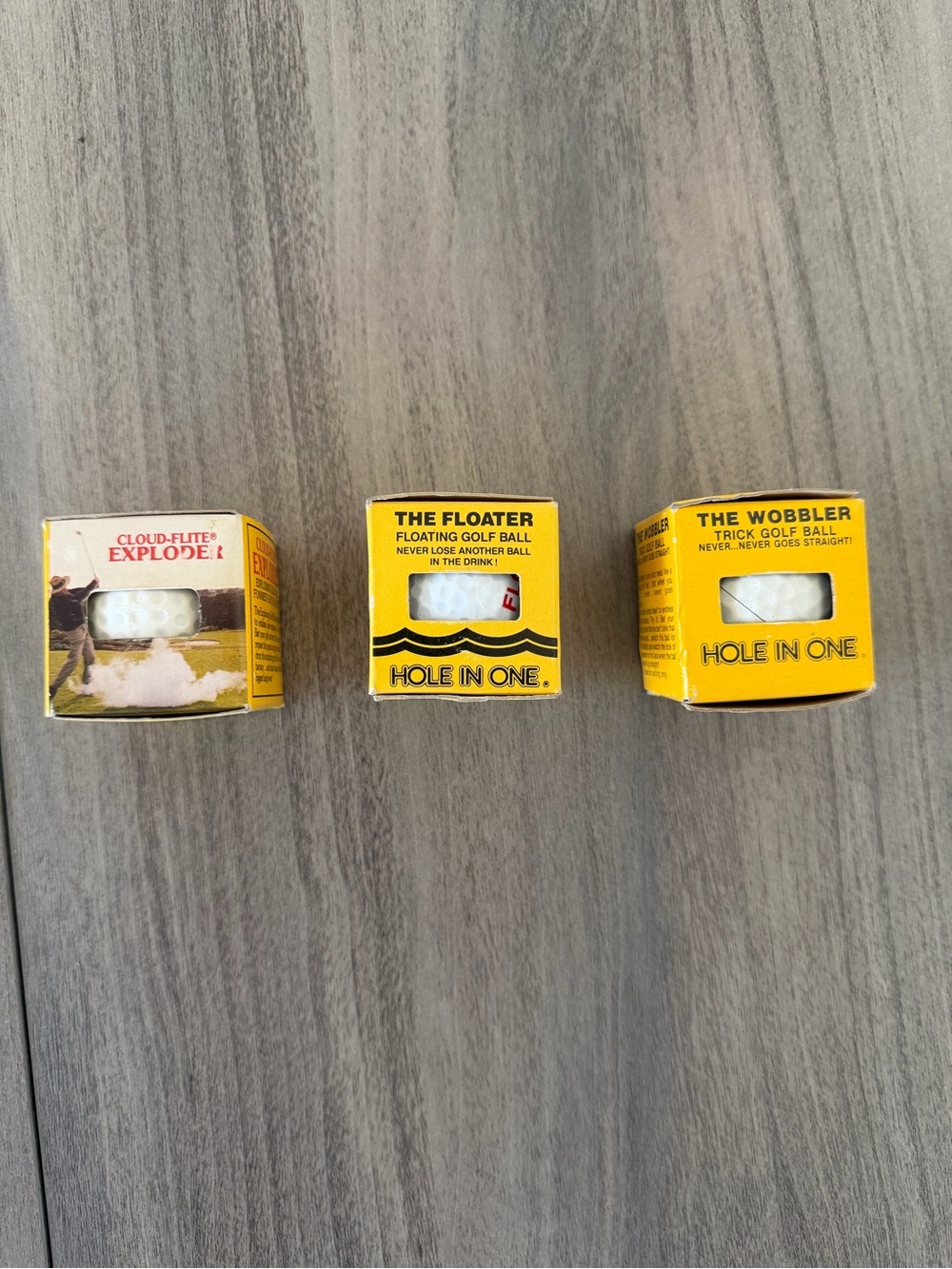 Hole In One Trick Golf Ball Set - Yellow Packaging
